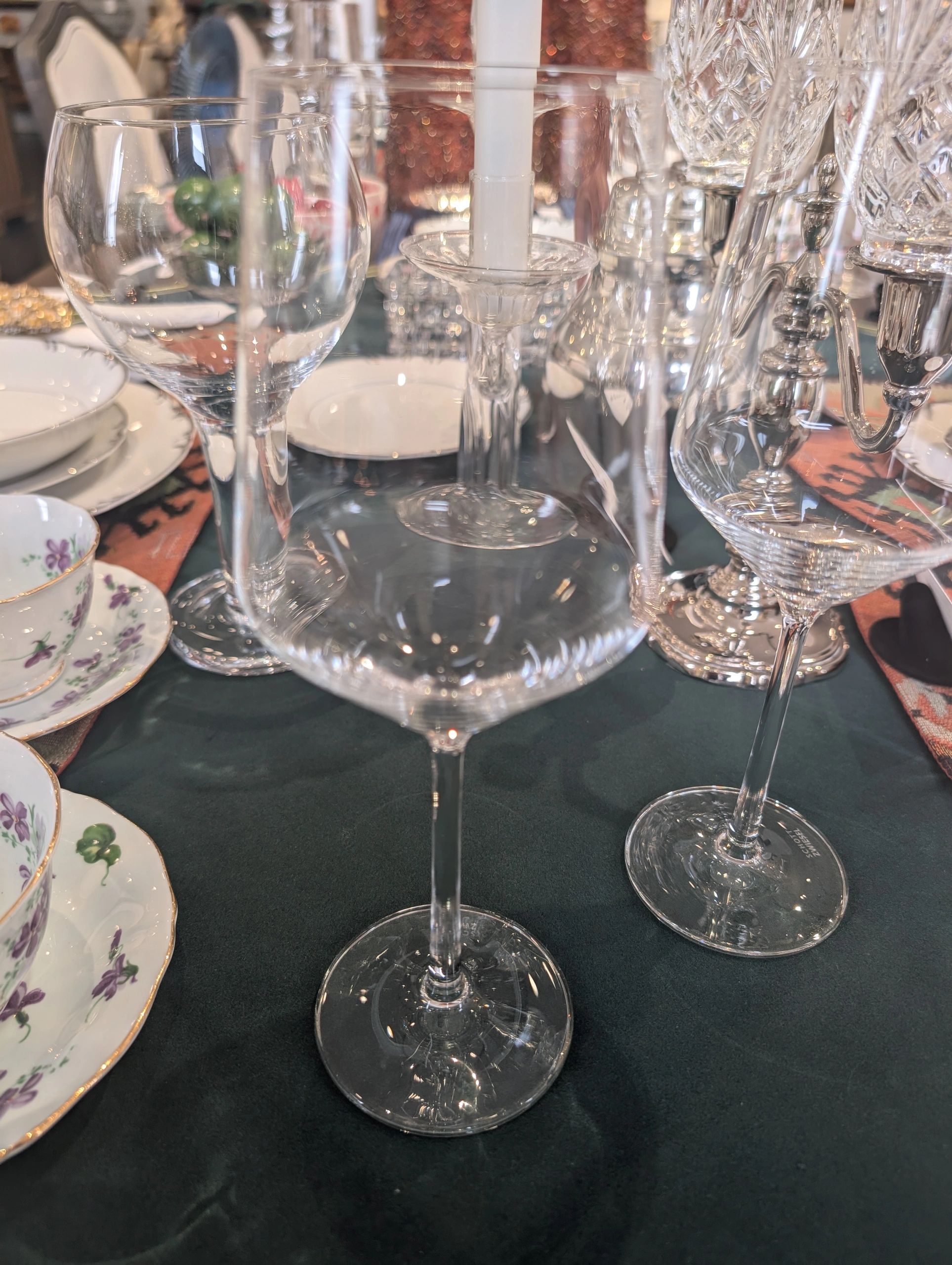 Hand Blown Crystal Wine Glasses