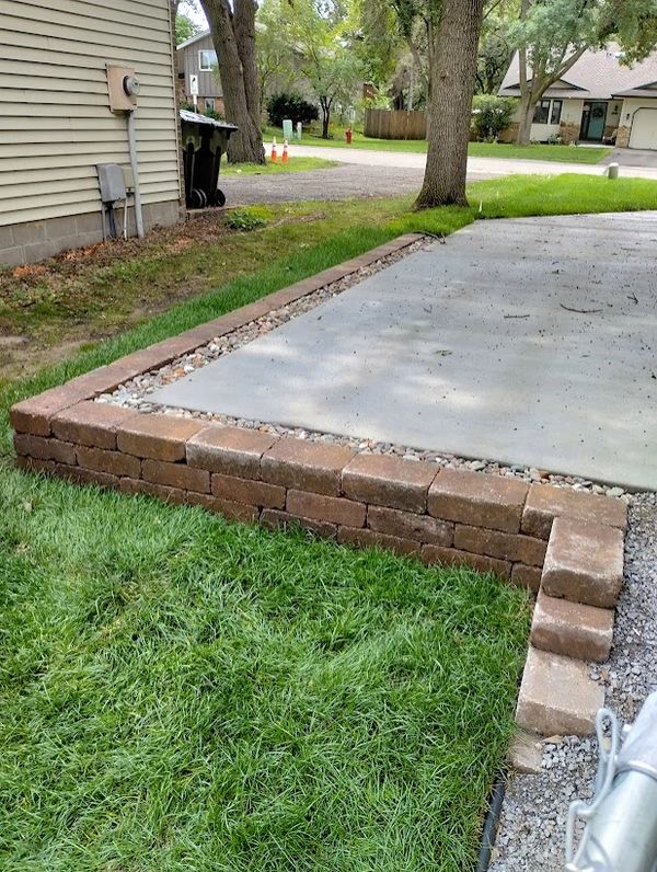 driveway concrete parking area