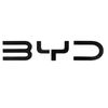 Logo with stylized text resembling 'BYD'.