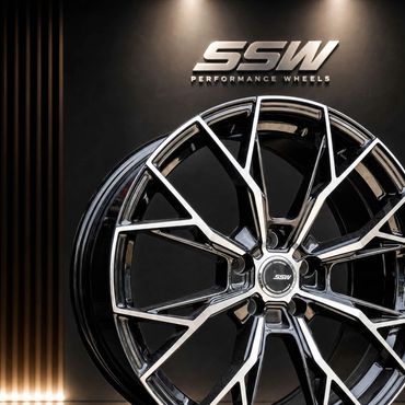 ล้อรถยนต์ SSW 389 ดีไซน์สปอร์ตสีน้ำเงินเงา