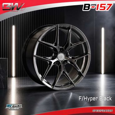 ล้อแม็กซ์สีดำเงาแบบ Hyper Black รุ่น B-157