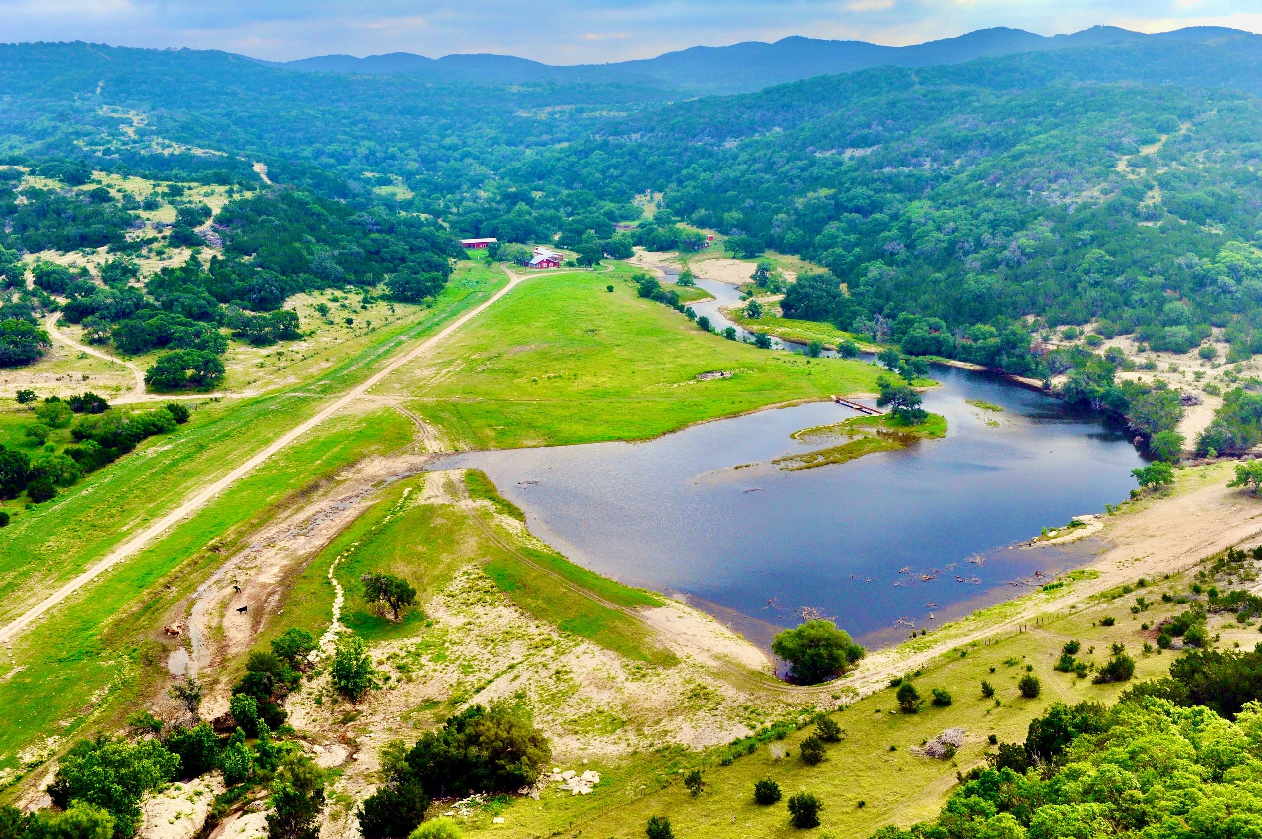 Large Lake with a featured Bridge built by 3R Sodbusters. 