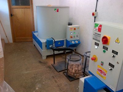 Industrial machine in a workshop.