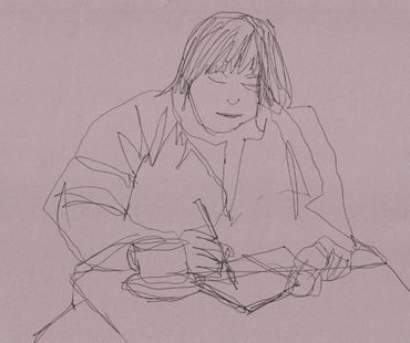 Woman sketching
