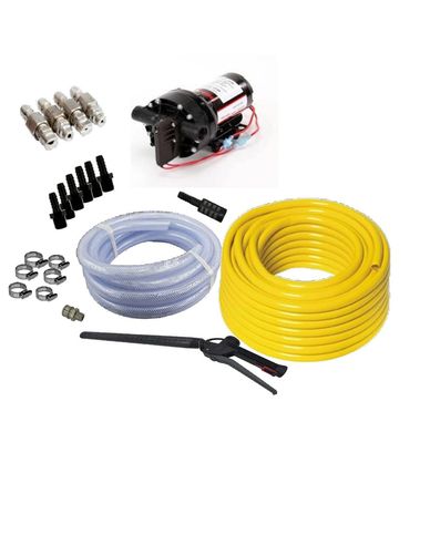 soft wash kit system, all in one soft wash, 12 volt pump set up