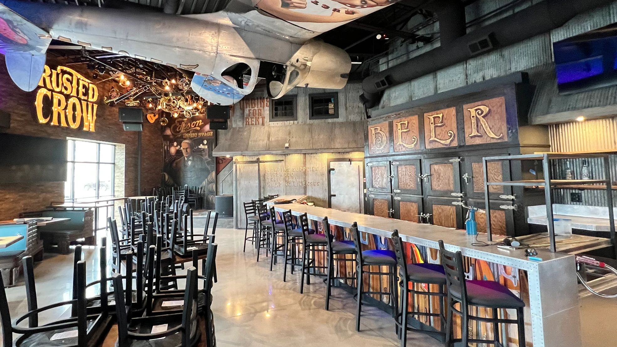 Main bar at Rusted Crow on the lake Belleville 