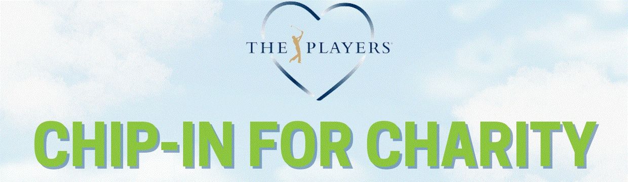 The Players logo with a heart and 'Chip-In For Charity' message.