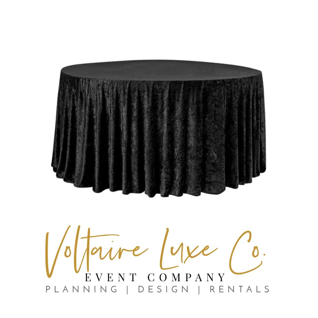 round black velvet tablecloth