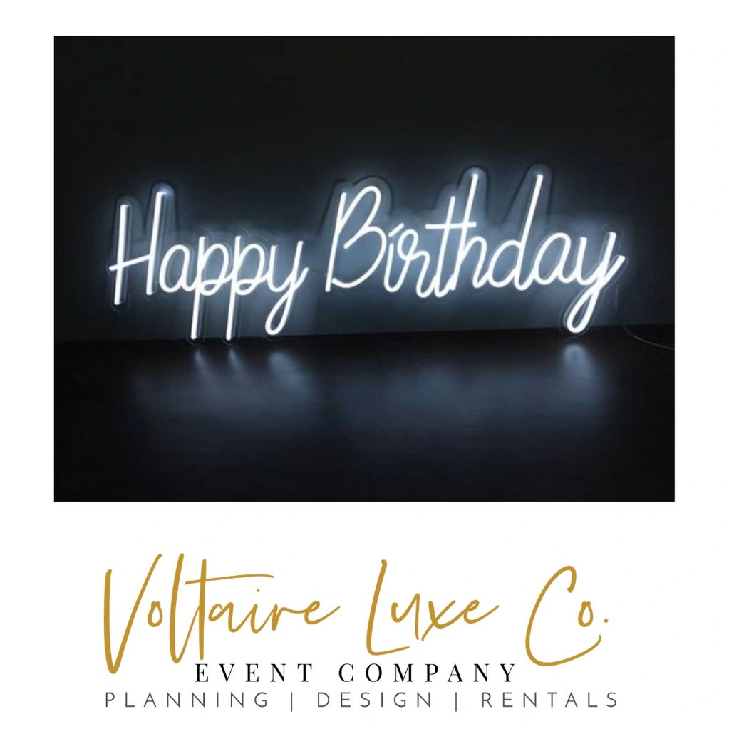 Happy Birthday Neon Sign RENTAL – The Mel Boutique