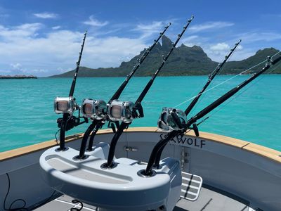 oluma reels and precision rods on seawolf