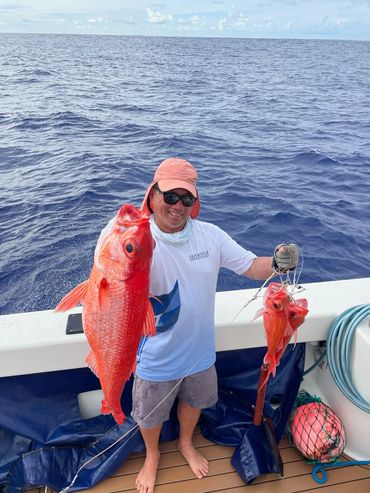 Deep drop fishing in Bora Bora