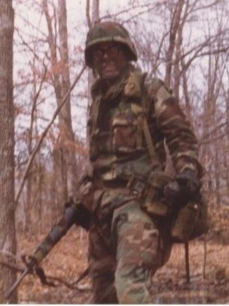 Author J-S Rioux on a training exercise in 1989.