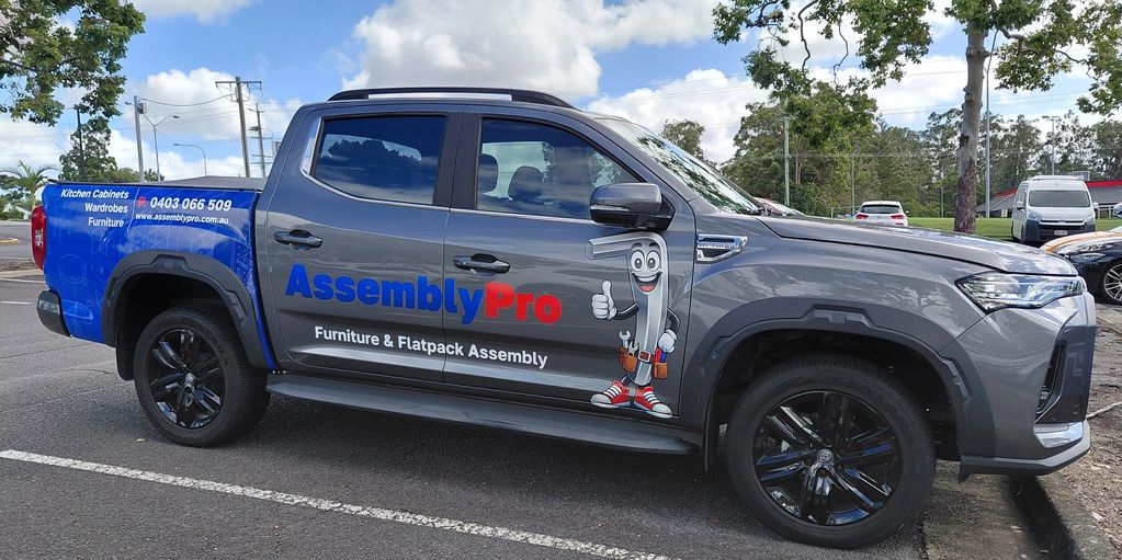 Assembly Pro vehicle that can pick up your flatpack furniture, bring it to your home and assemble it