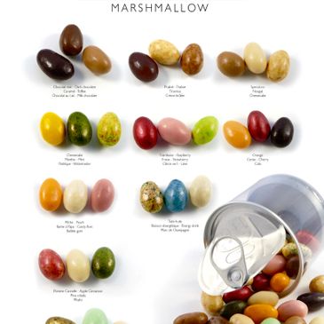 Chocolate marshmallow flavored candies