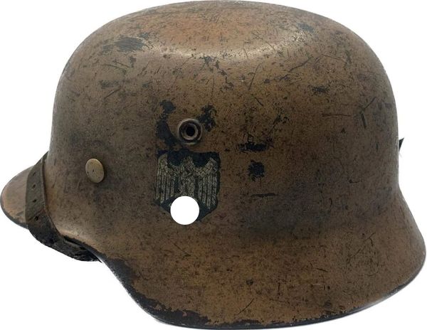 WW2 German Captured Helmet - DAK Helmet
