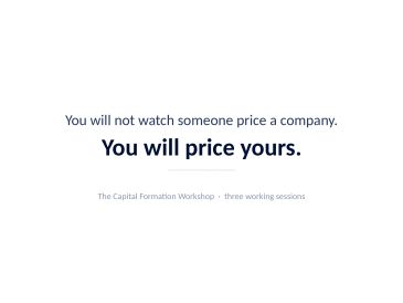 Motivational quote about pricing your own company.