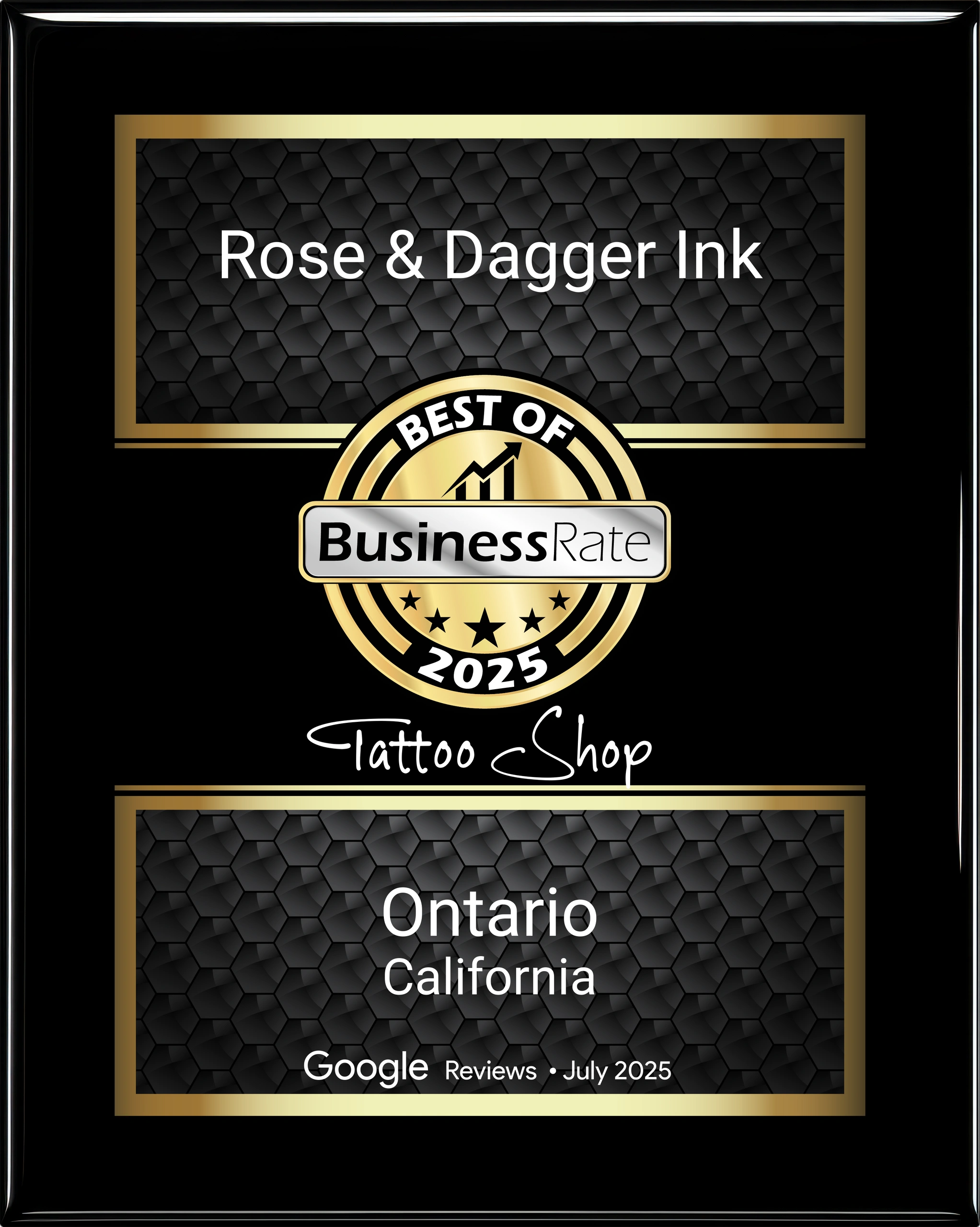 Awarded best shop in Ontario Ca. 2025 on Google! Thank you to everyone who has helped make this poss