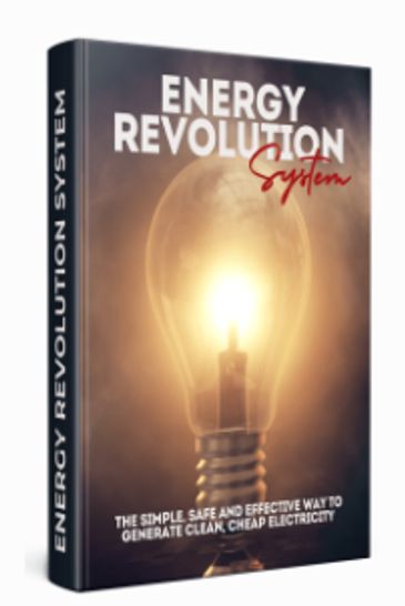 Energy Revolution System book with a glowing light bulb.