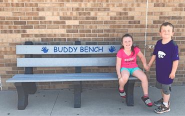 6' Recycled Engraved Buddy Bench Park Bench