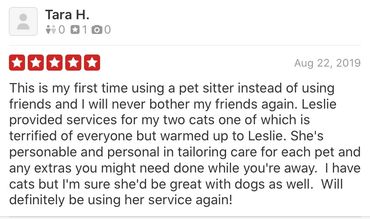 Yelp review 