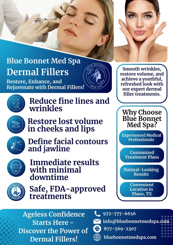 Blue Bonnet Med Spa offers expert dermal fillers to reduce wrinkles and restore volume.