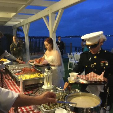 Clambake catering, shrimp boils, Paella catering, mission beach catering, pacific beach catering