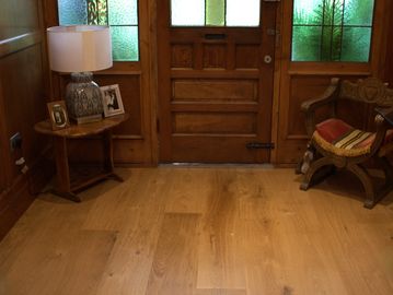 Pinhole Oak flooring in an entrance hall