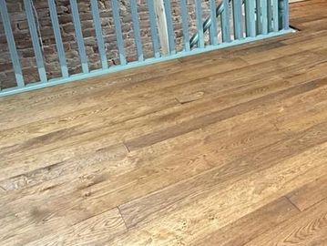 Oak floorboards laid in a loft conversion