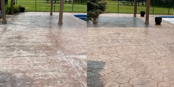 Restoring a stamped patio.
