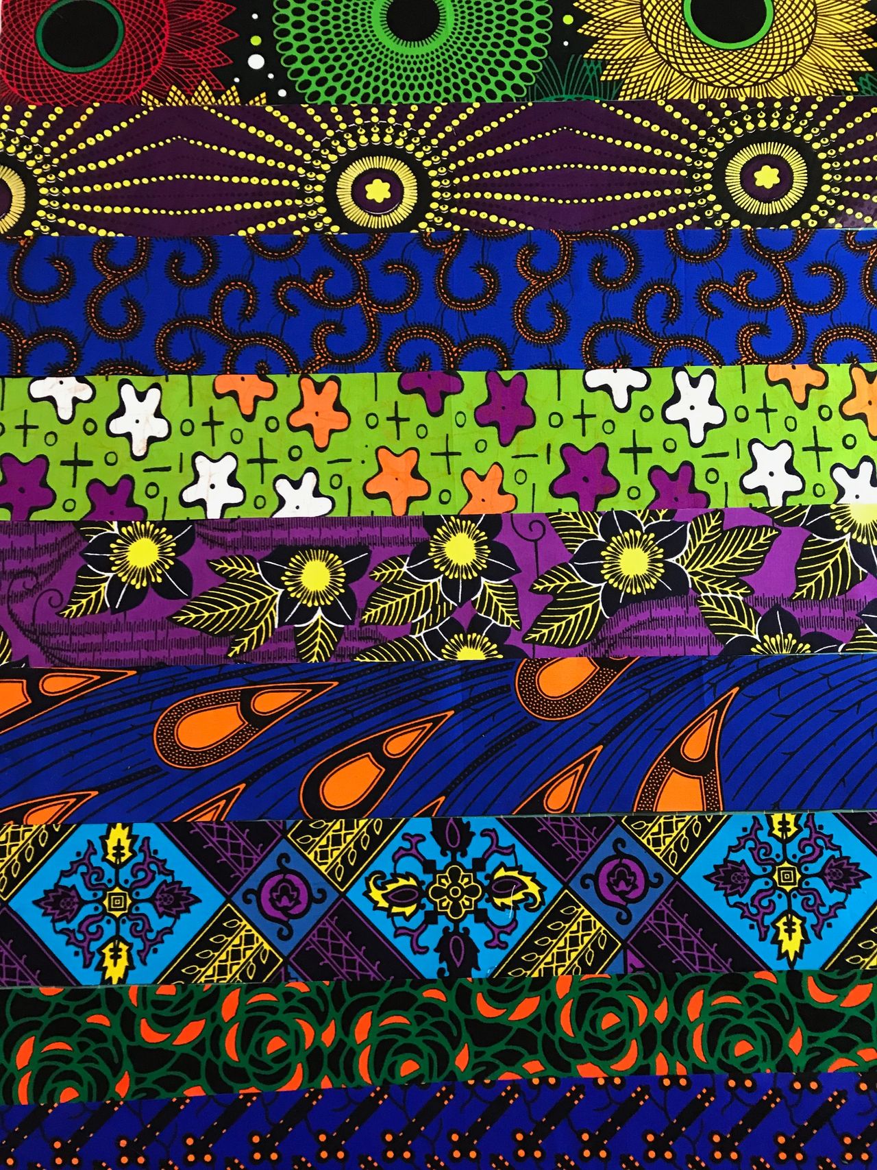 cotton blend african wax print fabric