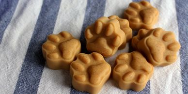 Making homemade dog treats.  Delicious dog treats you can make at home.