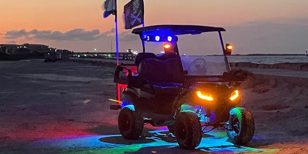 Beach golf cart.