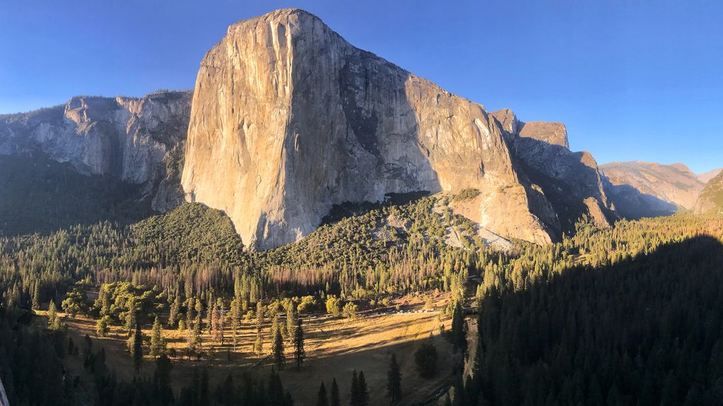 A picture I took of Yosemite's El Capitan after climbing a route on Middle Cathedral Rock.