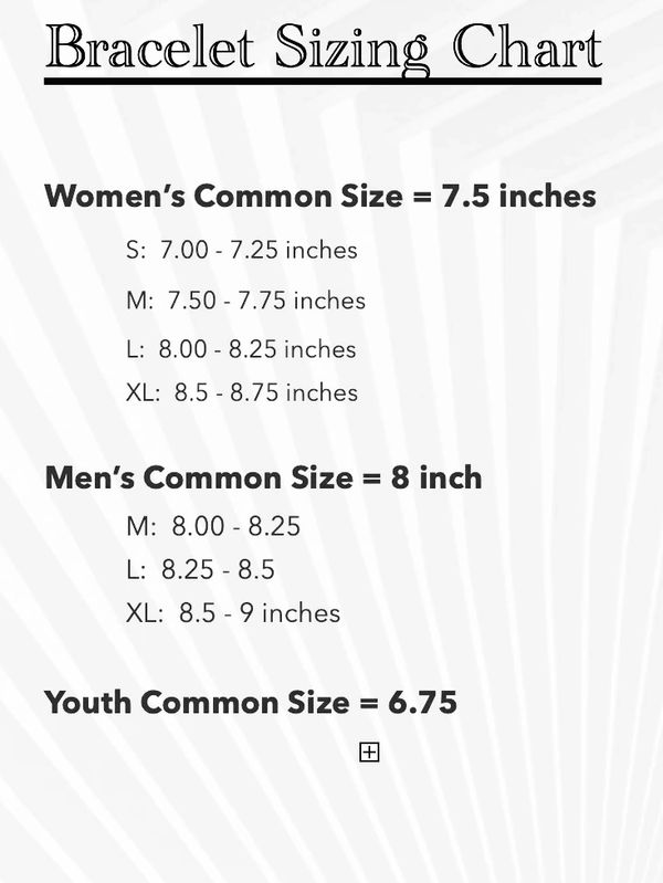 Necklace and Bracelet size charts