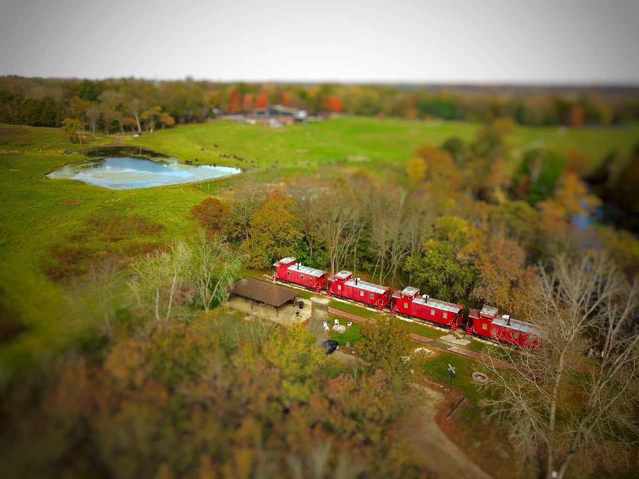Caboose camping in Wildlife Prairie Park
