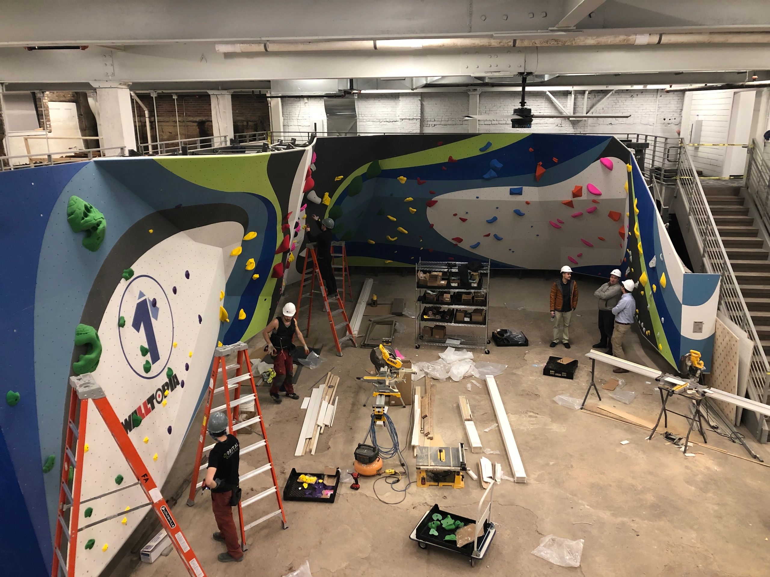 Hard hat tour of the First Ascent Peoria rock climbing gym