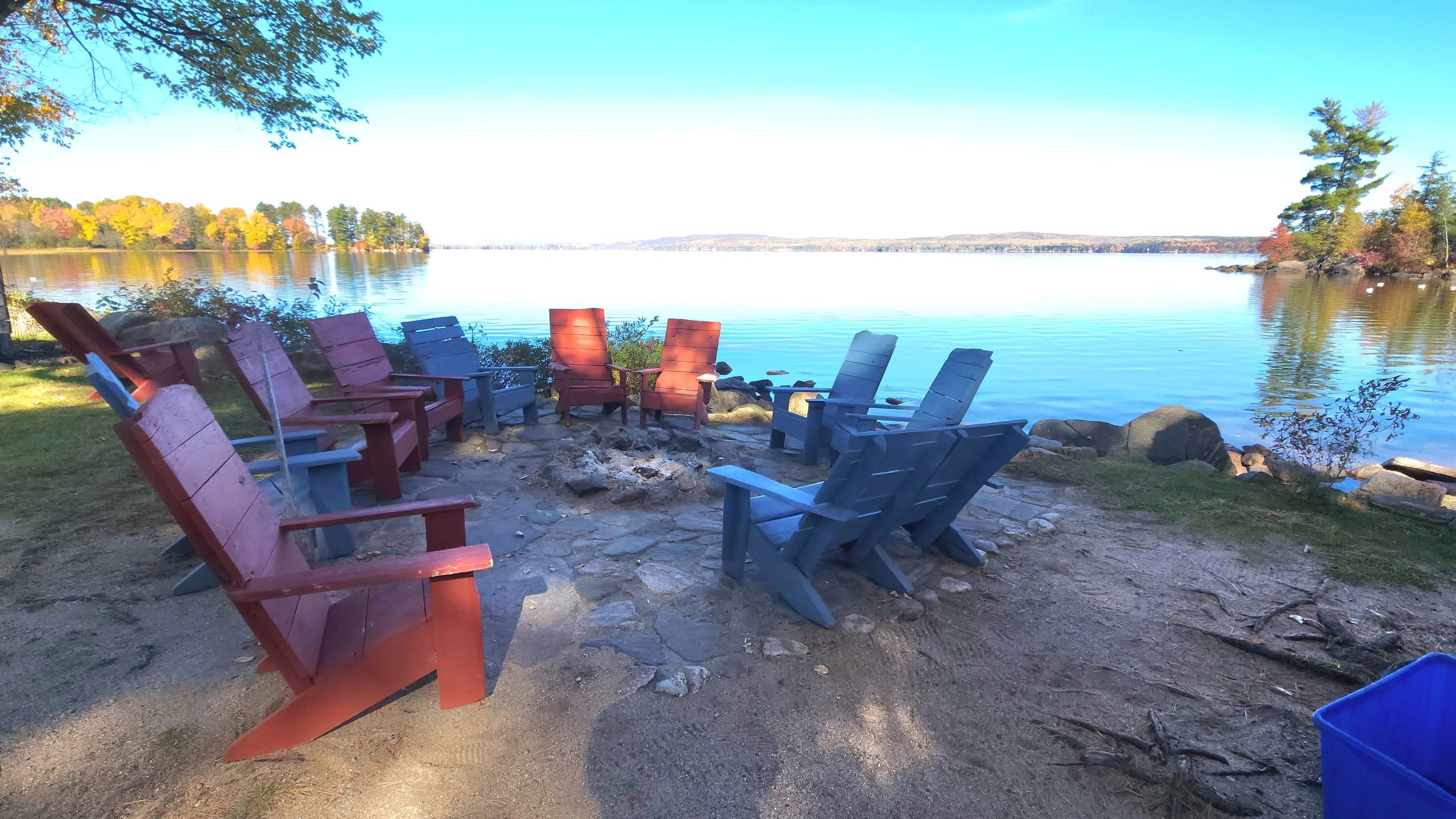 Firepit by the lake.