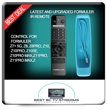 Formuler IR remote control compatible with various Formuler models, offered by Best BC TV Streams.
