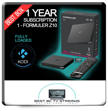 Formuler Z10 box with 1-year subscription, fully loaded with Kodi.
