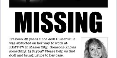 Jodi Huisentruit missing poster