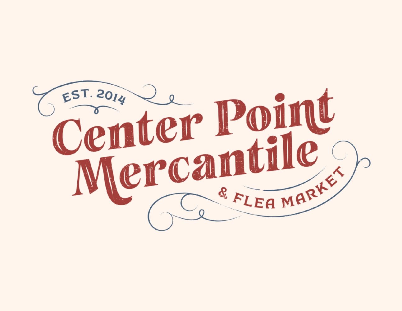 Logo of Center Point Mercantile &amp; Flea Market, established 2014.