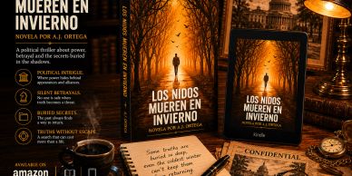 Book cover of a thriller titled 'Los Nidos Mueren en Invierno'.