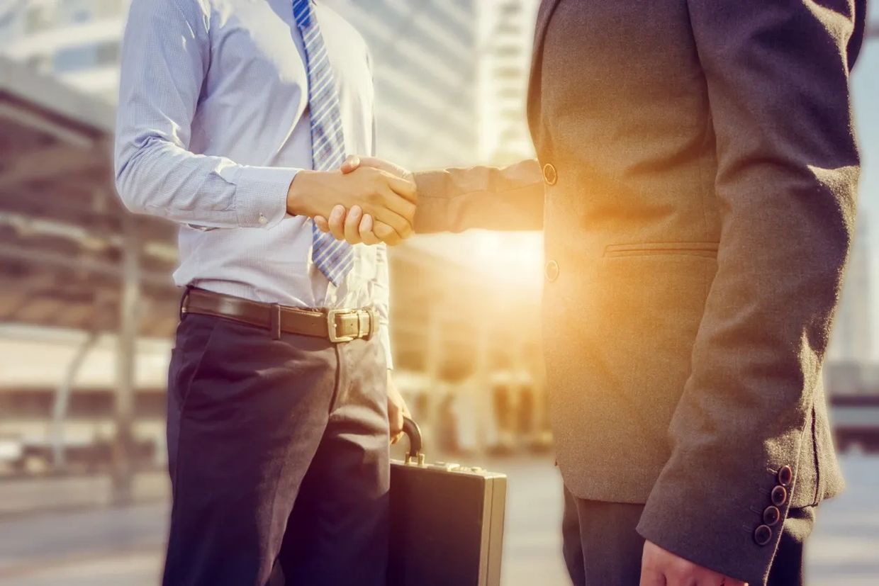 A Handshake Between Businessmen