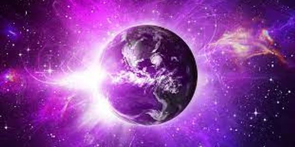 earth with a purple field around it 