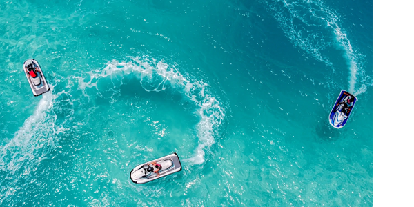jet skis in the ocean