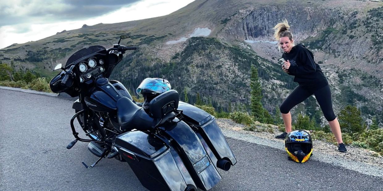 Motorcycle ride in the Rocky Mountain Nation Park.