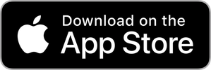 App Store download button with Apple logo and black background.