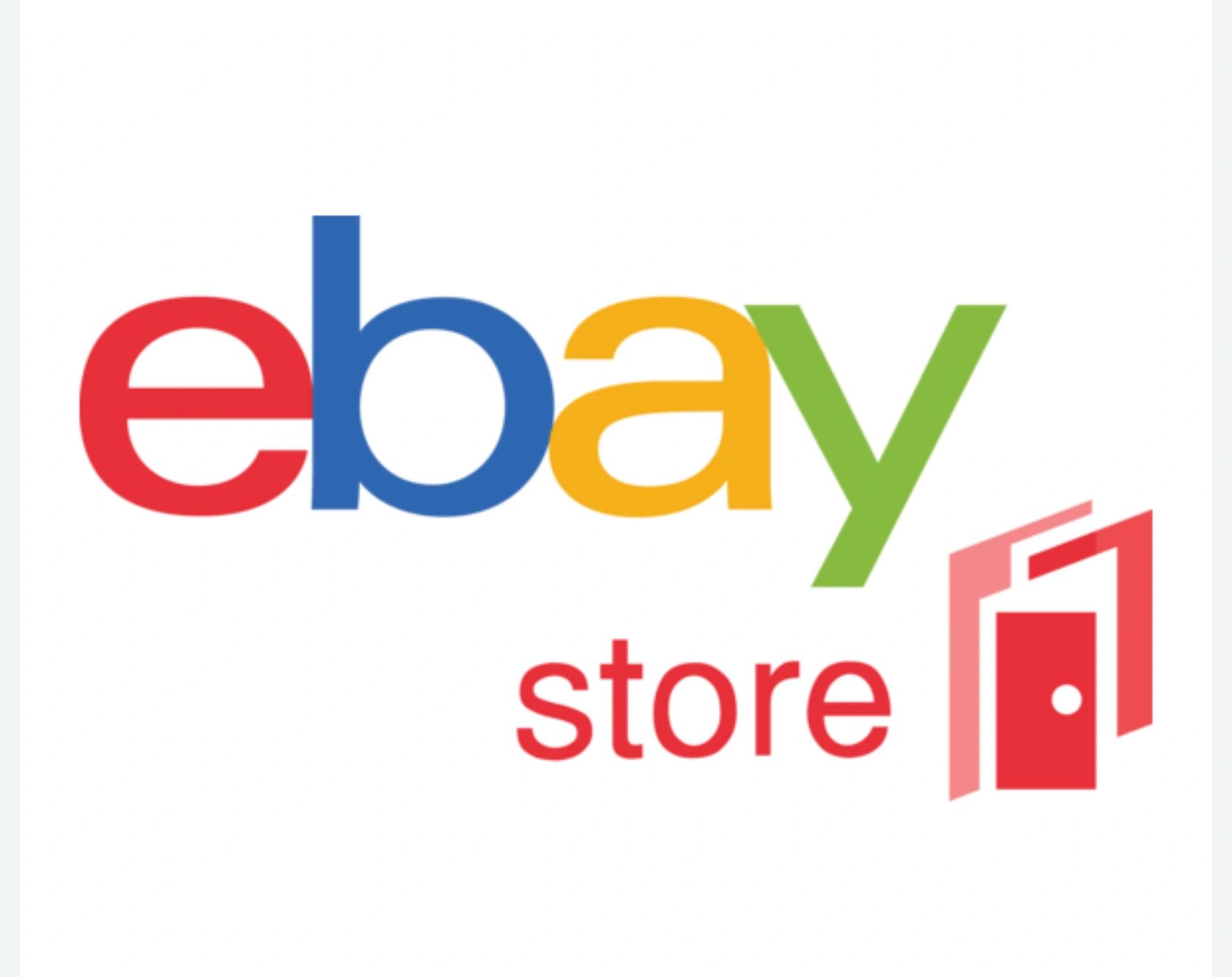 eBay logo with the word 'store' and a red door icon.