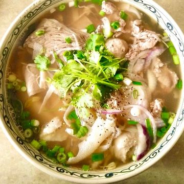 Flank, brisket and tripe beef pho