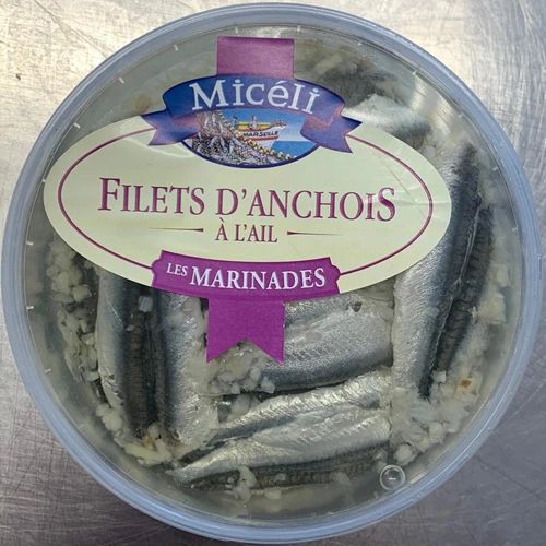 Micelli Anchovy Fillets Marinated with Garlic 200g.